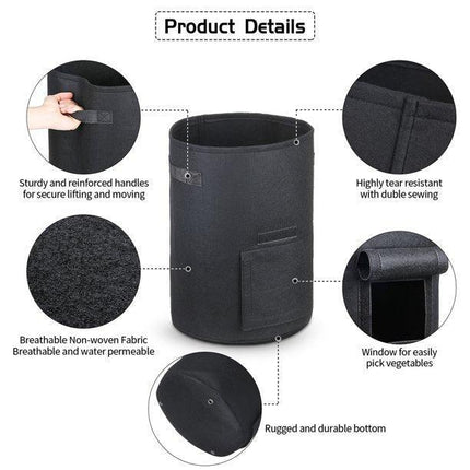 Potato Grow Planter Container Bag Pouch Root Plant Growing Pot Side Window GN AU - Aimall
