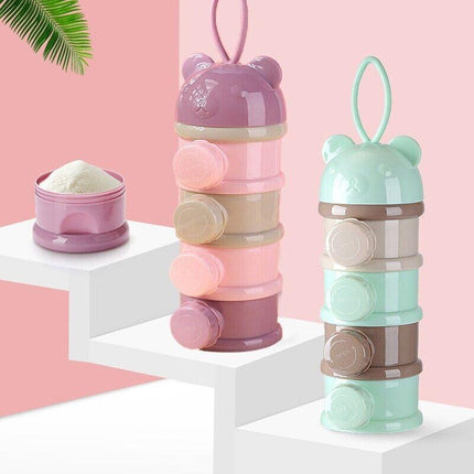 4 Layers Baby Milk Powder Feeding Case Box Formula Dispenser Food Container - Aimall