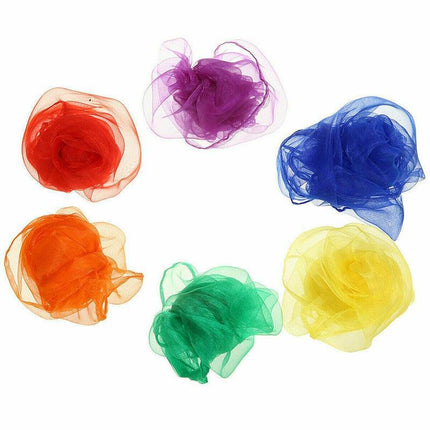 12pcs Gradient Juggling Silk Dance Magic Tricks Dancing Props Scarves Chiffon AU - Aimall
