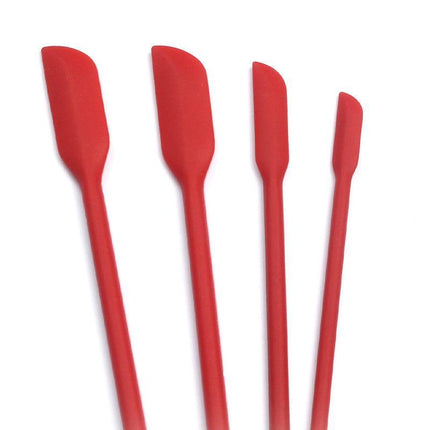 4x Silicone Mini Spatula Jar Scraper Scoop Tip Long Spatula Cosmetic Bottle B8A3 - Aimall