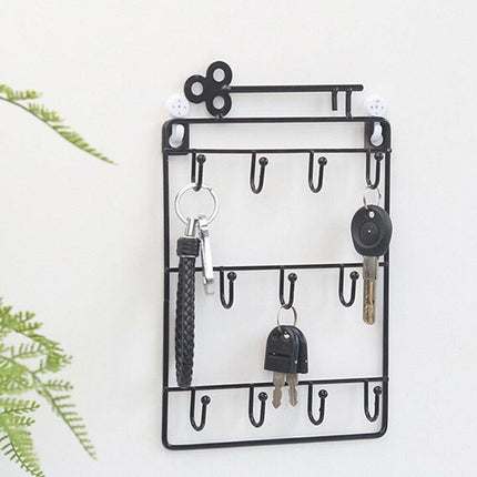 Door Back Organizer Key Holder Hanging Wall Mounted Hanger Hooks Storage Rack AU - Aimall
