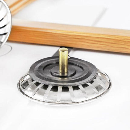 2PCS Sink Strainer Stainless Steel Kitchen Waste Plug Filter Drain Stopper AU - Aimall