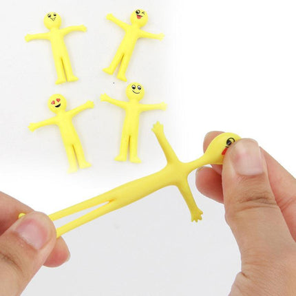 Stretchy Toys Smile Face Man Kids Birthday Party Decompression Anti Stress 12PCS - Aimall