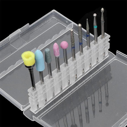 10PCS Diamond Nail Drill Bits Electric Nail Drill Machine Manicure Pedicure Tool - Aimall