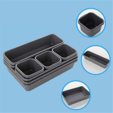 8pcs/set Drawer Desk Draw Cutlery Storage Tray Office/Home Kitchen Organizer Box - Aimall