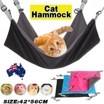 Waterproof Cat Hammock Hanging Bed Double Layer Dual Side Sleep Cage Swing Chair - Aimall