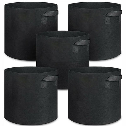 10 PACK Fabric Plant Grow Pots Breathable Planter Bags 2/3/5/7/10/20 Gallon AU - Aimall