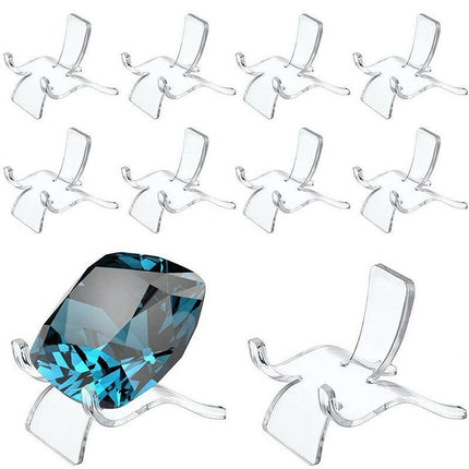 10Pcs Acrylic Specimen Geodes Supporting Base Mineral Stand Display Holder Easel - Aimall