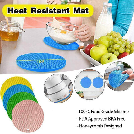 2PCS Silicone Pot Holder Trivet Mat Hot Pads Non-Slip Heat Resistant BPA FREE - Aimall