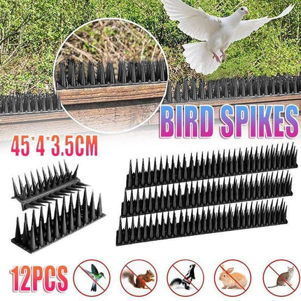 12X Bird Spikes Human Cat Possum Mouse Pest Control Spiked Fence Wall Deterrent - Aimall