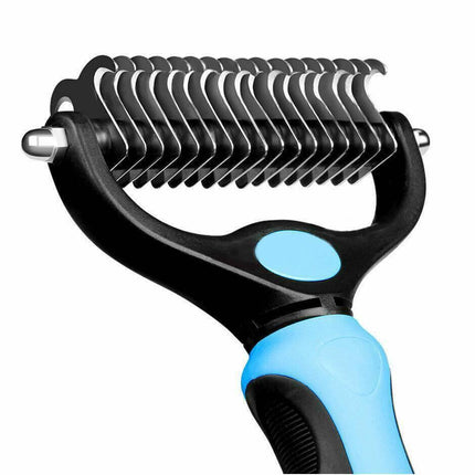 Dog Pet Cat Grooming Comb Brush Undercoat Rake Dematting Deshedding Trimmer Tool - Aimall