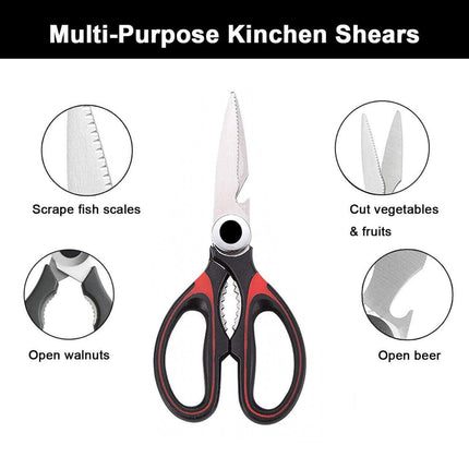 Kitchen Scissors Shears Heavy Duty Multi-Purpose Stainless Steel Chicken Bone - Aimall