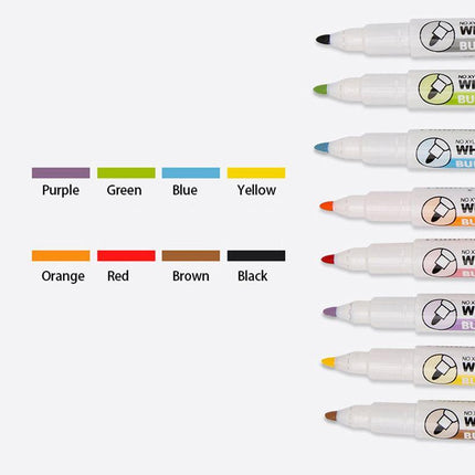 NEW 8 Colours Pen Painting Magnetic Whiteboard Non-toxic Erasable Mark Markers - Aimall