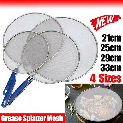 4Size Anti Splatter Guard Oil Net Splash Cover Pan Screen Kitchen Cooking Frying - Aimall