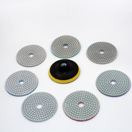 10PCS Diamond Polishing Pads Wet Dry 4" Set for Granite Stone Concrete Marble AU - Aimall