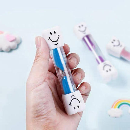 3 Mins Hourglass Sand Timer Kids Gifts Egg Kitchen Smiley Tooth Brushing Clock - Aimall