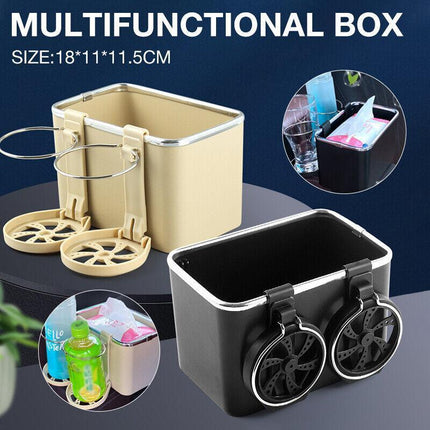 Car Armrest Storage Tissue Box Drawer Holders Water Cup Multifunctional Box AU - Aimall