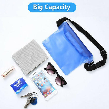 Waterproof Underwater Waist Belt Bum Bag Beach Swimming Boating Dry Phone Pouch - Aimall
