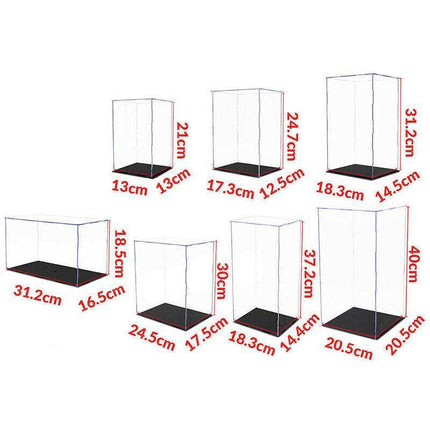 Acrylic Display Case Clear Box Dustproof Large Self-Install Cars Trucks 40cmH AU - Aimall
