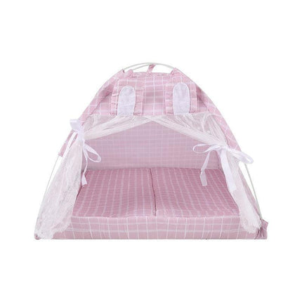 Pet Dog Cat Nest Bed Tent House Puppy Cushion Warm Fluffy Portable Pet Tent Play - Aimall