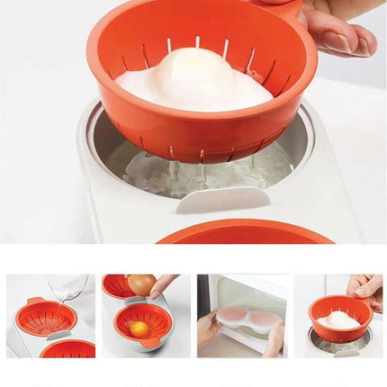 Egg Poacher Microwave Oven Kitchen Novelty Gadgets Sandwich Breakfast Cooker AU - Aimall