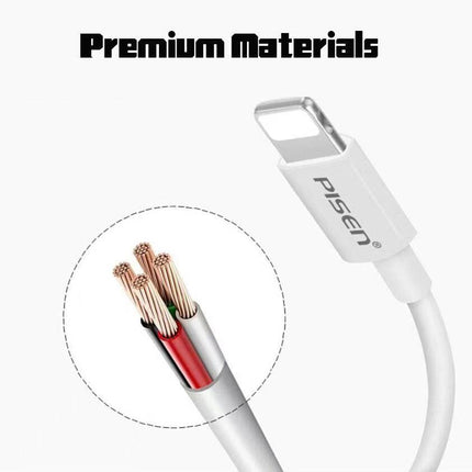 PISEN USB Fast Charger Data 1/2/3m cable Compatible For iPhone iPad 12 11 X AU - Aimall