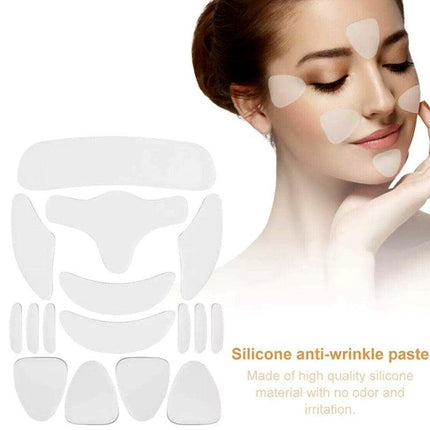 16Pcs Set Anti Wrinkle Chest Neck Eye Face Pad Silicone Removal Patchs Aging AU - Aimall