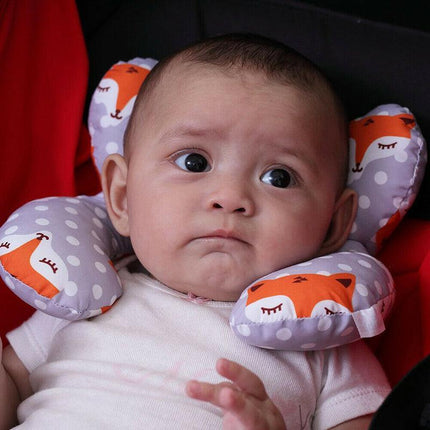 Baby Soft U-Shaped Auto Car Seat Stroller Head Neck Support Pillow Cushion AU - Aimall