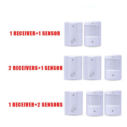 RESTAURANT SHOP DOOR ENTRY WIRELESS PIR MOTION SENSOR DOOR CHIME DOOR BELL ALARM - Aimall