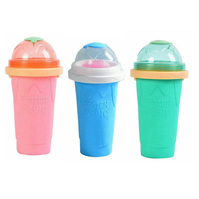 1pc Outdoor Double-layer Plastic Cup With Sliding Lid, Cold-keeping With  Crushed Ice, Double-layer Gel Straw Cup Summer Gift
