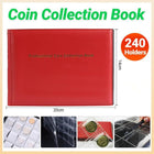 240 Coins Holder Collection Storage Collecting Penny Pocket Album Book RED AUS - Aimall