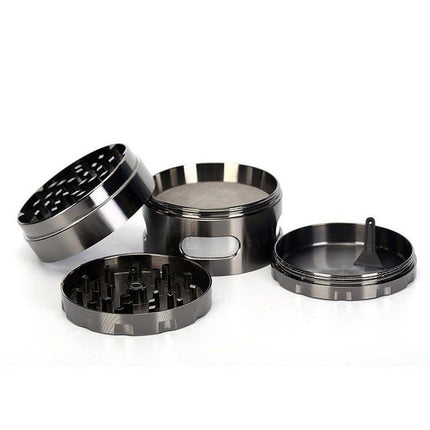 Zinc Alloy 4-layer Aluminum Herbal tobacco Herb Grinder Smoke Grinders Gun Black - Aimall