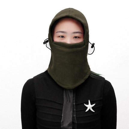 THERMAL FLEECE BALACLAVA Ski Snowboard Motorbike Face Mask Hood Hat Beanie Warm - Aimall