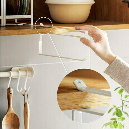 Paper Towel Holder Hanger Rack Kitchen Shelf Organizer Cabinet Under Roll Cup AU - Aimall