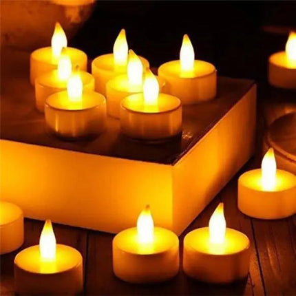 24Pcs LED Tea Light Tealight Flameless Candles Wedding Party Decor Battery AU - Aimall