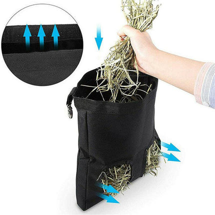 Rabbit Hay Feeder Bag Pet Rat Food Hanging Storage Slow Eating Feeding Pouch S/L - Aimall