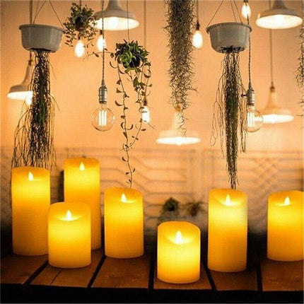 3X Flameless LED Candle WarmWhite Moving Dancing Wick Electic Candles Weding AU - Aimall