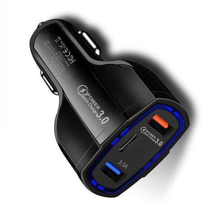 3 Port USB PD Quick Fast Car Charger QC3.0 Adapter Cigarette Lighter Socket AU - Aimall