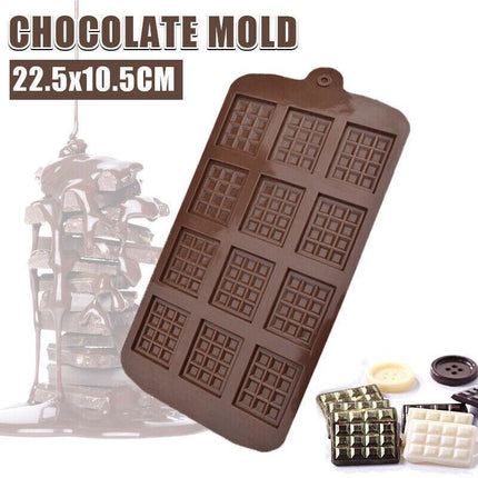 Mini Chocolate Bar Flexible Silicone Mold Candy Chocolate Cake Jelly Mould AU - Aimall