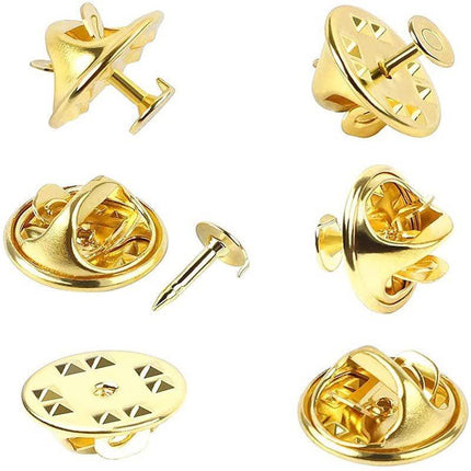 50/100 Sets Butterfly Clutch Tie Tacks Pin Back Replacement with Blank Cuff Pins - Aimall