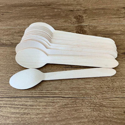 Wooden Cutlery Set Disposable Bamboo Wood Bulk Buy Forks Spoons Knives Party Eco - Aimall