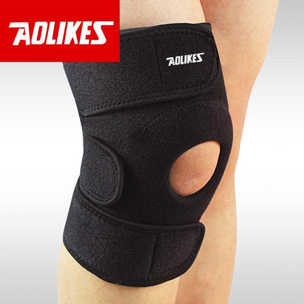 AOLIKES Elastic Adjustable Knee Brace Fastener Patella Support Gym Relief Strap - Aimall