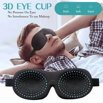 1/2/4x 3D Travel Sleep Eye Mask Soft Memory Foam Padded Shade Cover Blindfold AU - Aimall