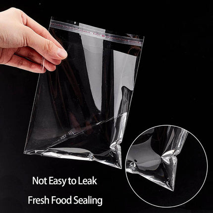 100-1000pcs Self Adhesive Seal Clear bag OPP Cellophane Plastic Cello Air Hole - Aimall