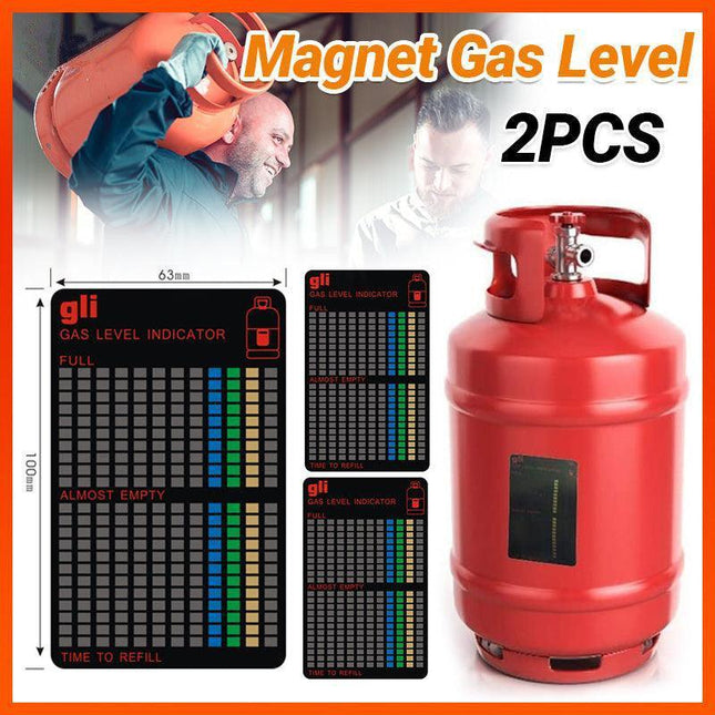 2PCS Magnetic Gas Tank Level Indicator Bottle Magnet Gauge BBQ Camping Outdoor - Aimall