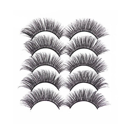 5 Pairs 3D Thick Mink Fake False Eyelashes Natural Long Wispy Makeup Lashes AU - Aimall