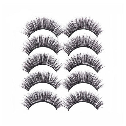 5 Pairs 3D Thick Mink Fake False Eyelashes Natural Long Wispy Makeup Lashes AU - Aimall