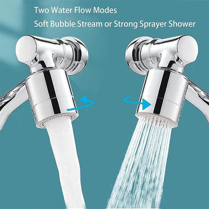 Faucet Extender Universal Rotate Robotic Arm Tap 1080 Swivel Spray Extension - Aimall