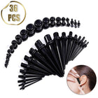 36pcs Ear Stretching Kit Plug Set Stretch Ear Taper Stretcher Expander Tapers AU - Aimall
