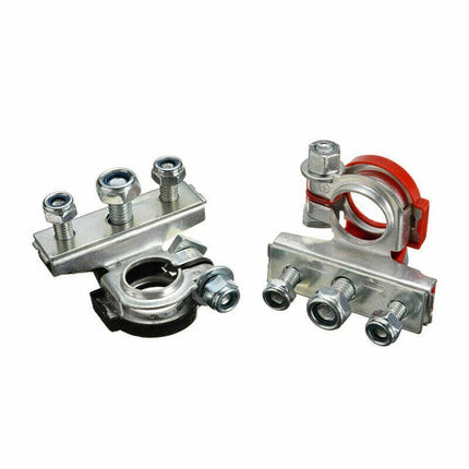 2Pcs 12V Battery Terminals Connectors Clamps 3 Way Kit For Caravan Car Van AU - Aimall